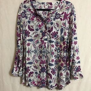 Old Navy Long Sleeve Floral Blouse Sz 1x
